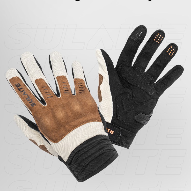 NJB 오토바이장갑 3계절용 여름 매쉬 라이딩 글러브 바이크 스쿠터 라이더, 크림브라운 45,500원