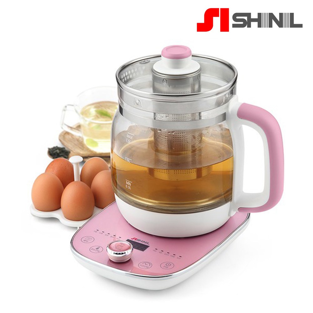 신일 전기 무선 유리 티 메이커 포트 차탕기 티마스터 주전자 1.5L, SEP-C150KS 핑크 59,800원