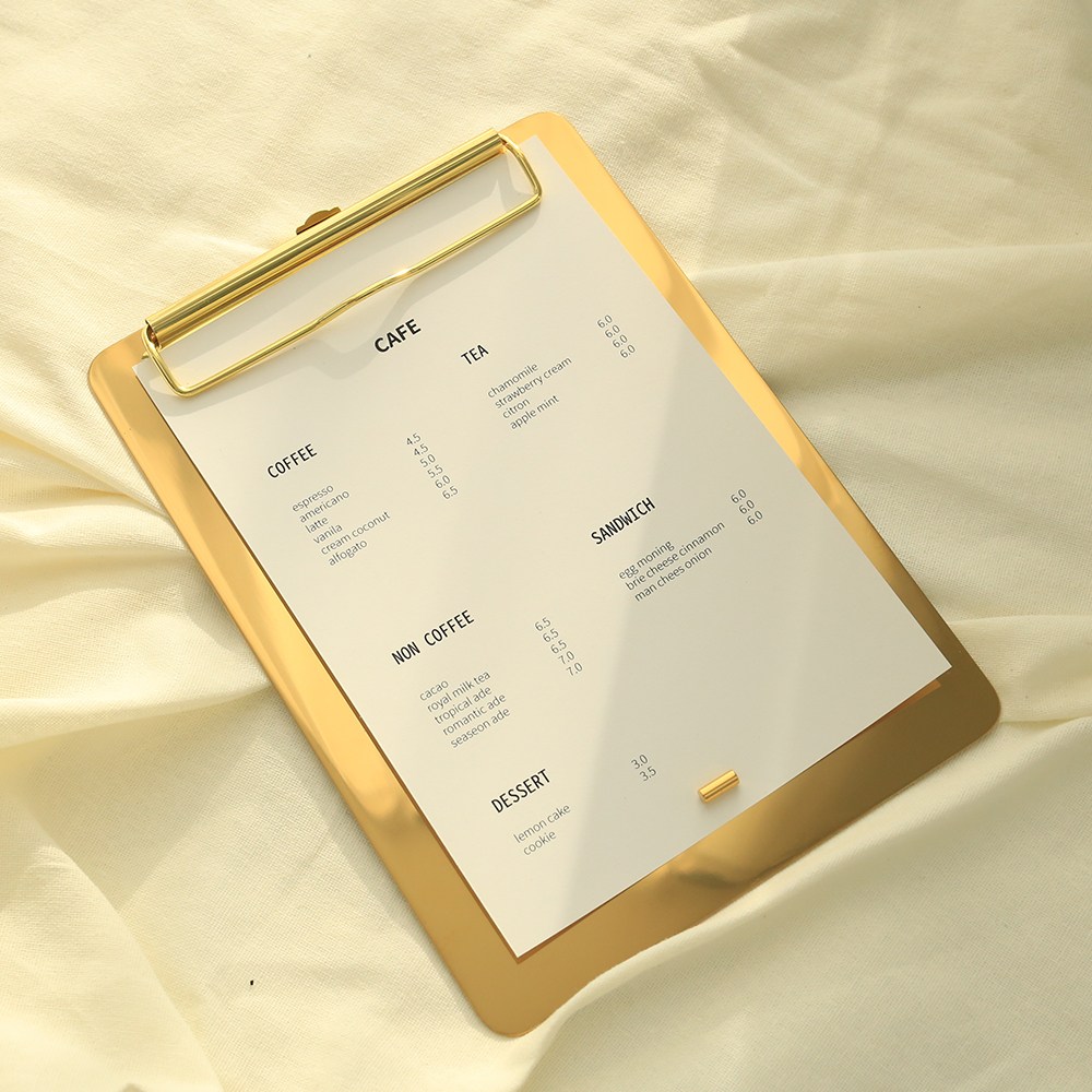 모모팝 메탈 골드 클립보드 카페 메뉴판 11,000원