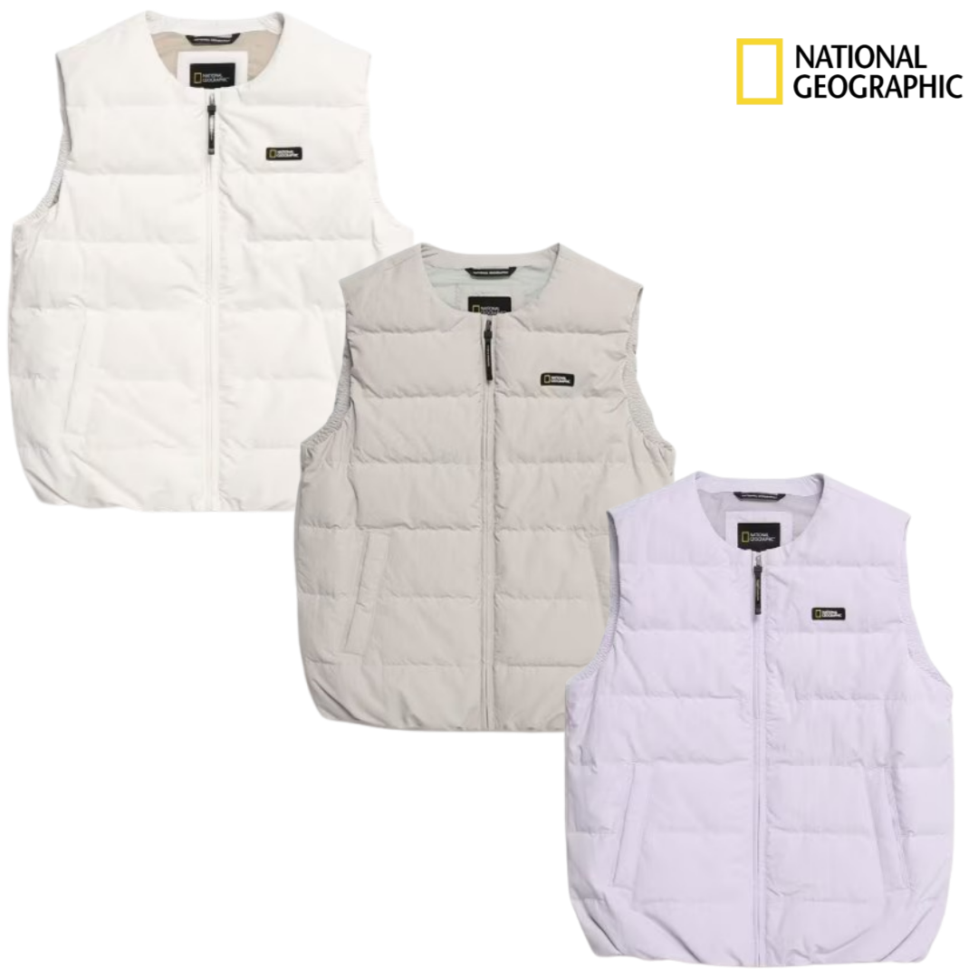 [백화점 100%정품] 내셔널지오그래픽 여성 헤론 U넥 패딩 조끼 간절기 경량 다운 베스트 113,000원