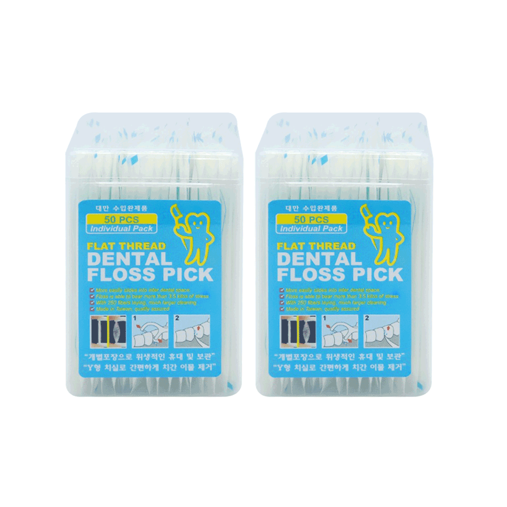 덴트픽스 휴대용 치실 Y형 낱개포장 50p x2개, 2개, 50개입 5,400원