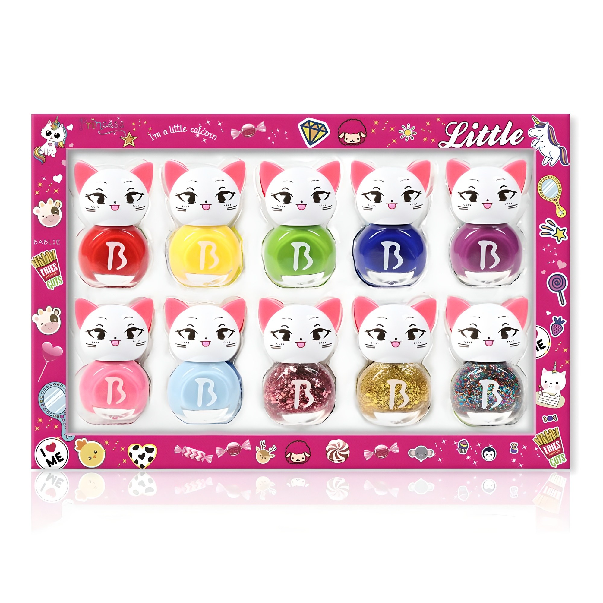 바블리 냥이 어린이 매니큐어 10종 선물세트, 혼합색상, 1개 35,000원