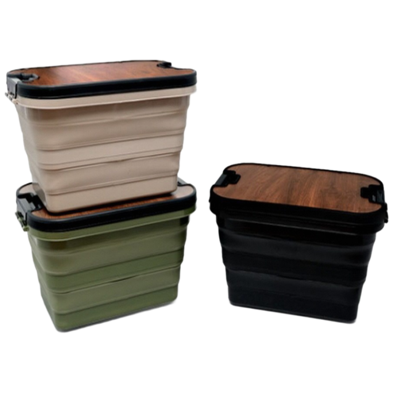 문캠핑 캠핑용 피크닉용 휴대용 가정용 수납용 폴딩 보관함 박스정리함 바스켓 30L, 1세트, 1단, 블랙 24,880원