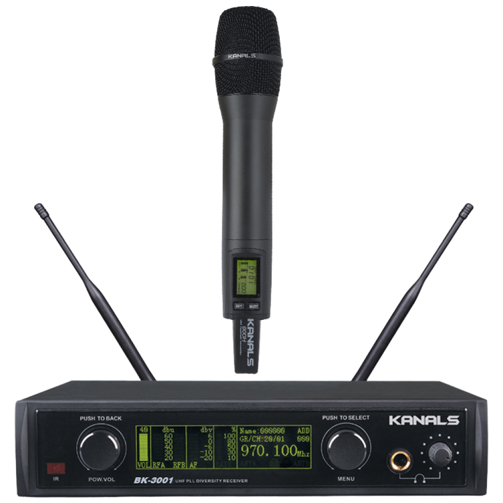 BK-3001 / BK3001 / KANALS / 무선마이크세트 최고급 1채널 무선마이크 행사용 강의용 공연용 무선마이크 세트, 카날스 BK-3001(핸드) 1,764,000원