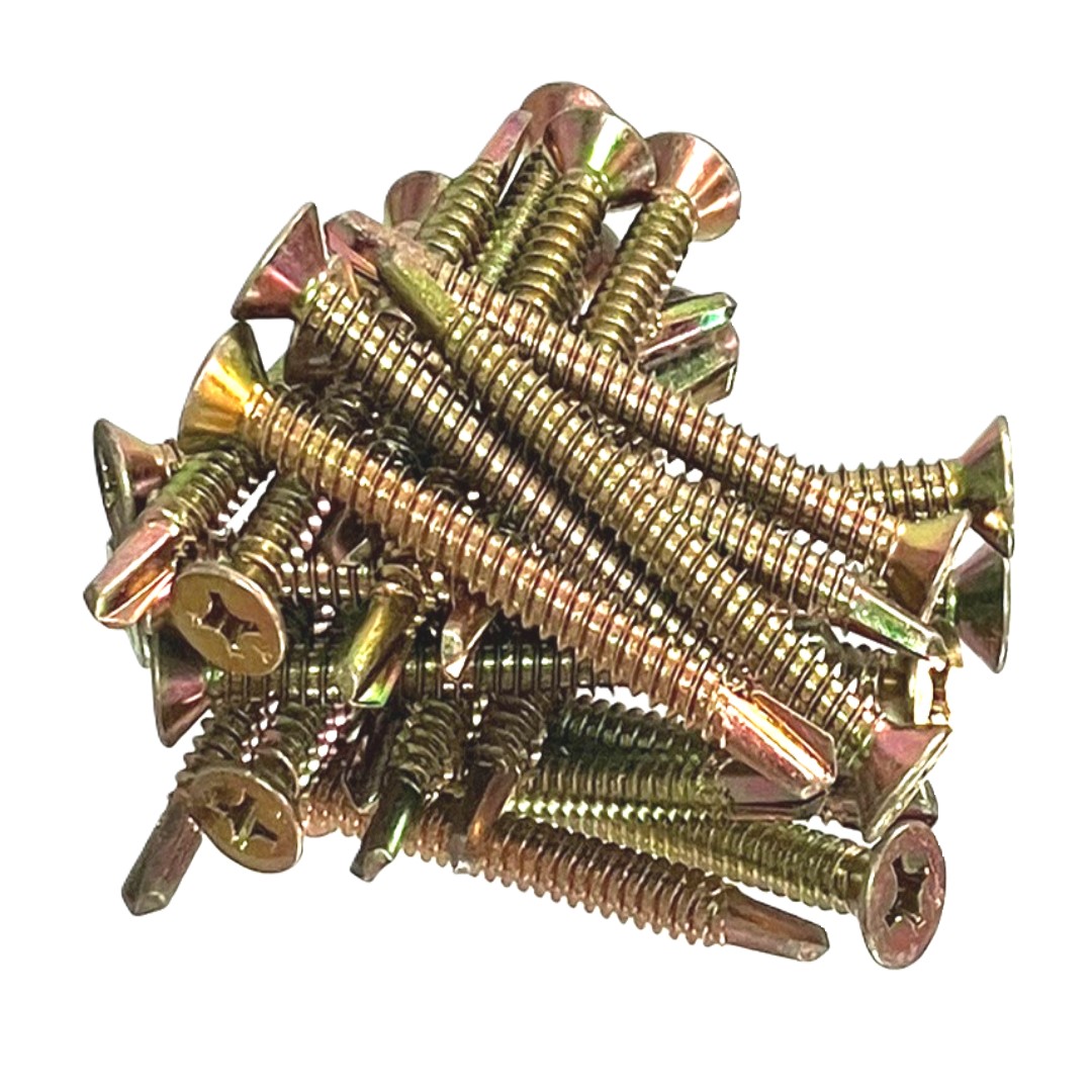 철 접시머리 스크류볼트 직결피스 사라 철판 판넬용 #14(6.4mm) 32~300mm, 100개 8,570원