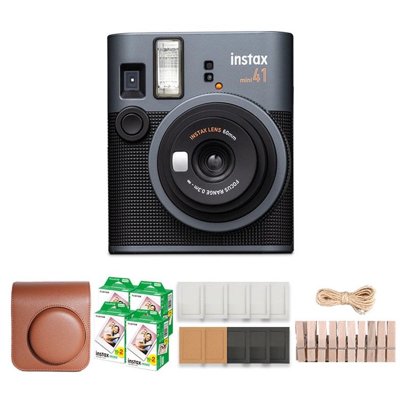 인스탁스 즉석카메라 + 전용가방 브라운 + 미니필름 80p + 종이액자 랜덤발송  + 나무데코 세트  mini 41 437,000원