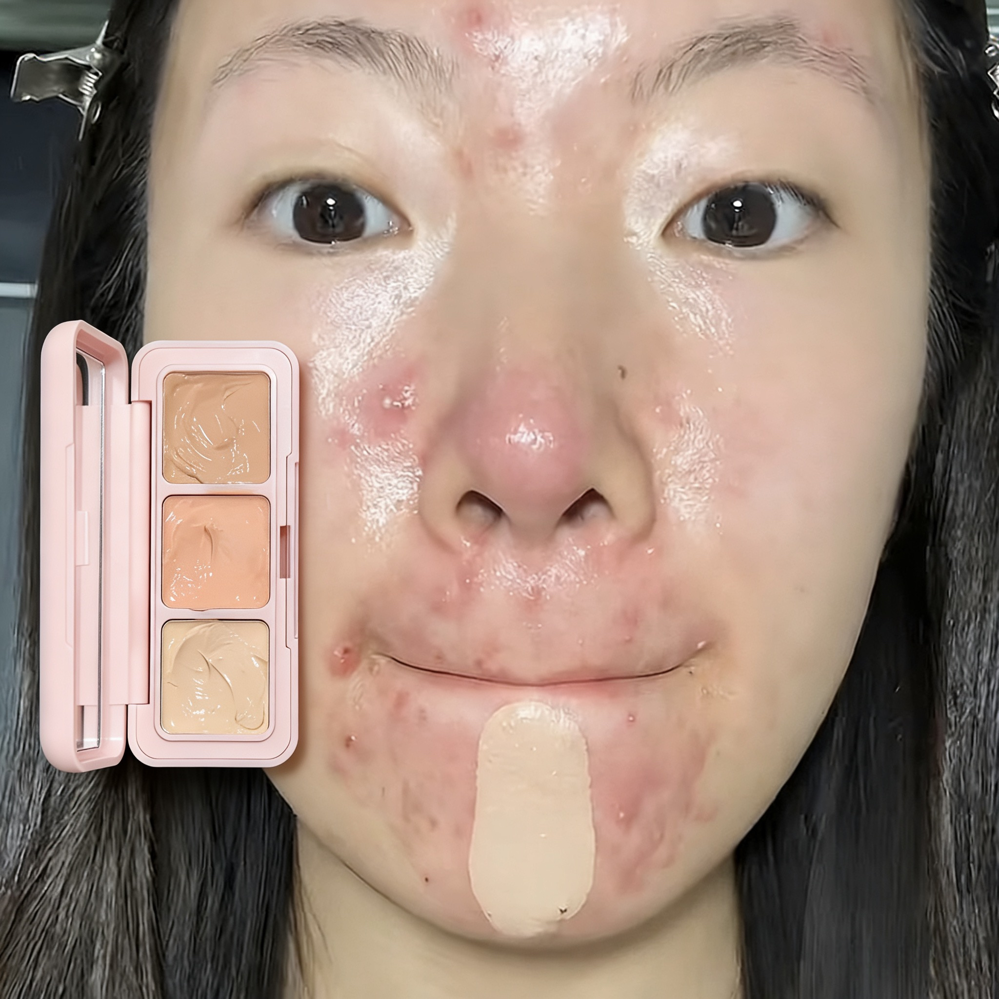 컨실러 컨실러 팔레트 잡티커버 컨실러 컬러 커렉팅 한방에 다크서클 잡티 커버 팔레트 다크서클 컨실러, 삼색, 1개 13,240원