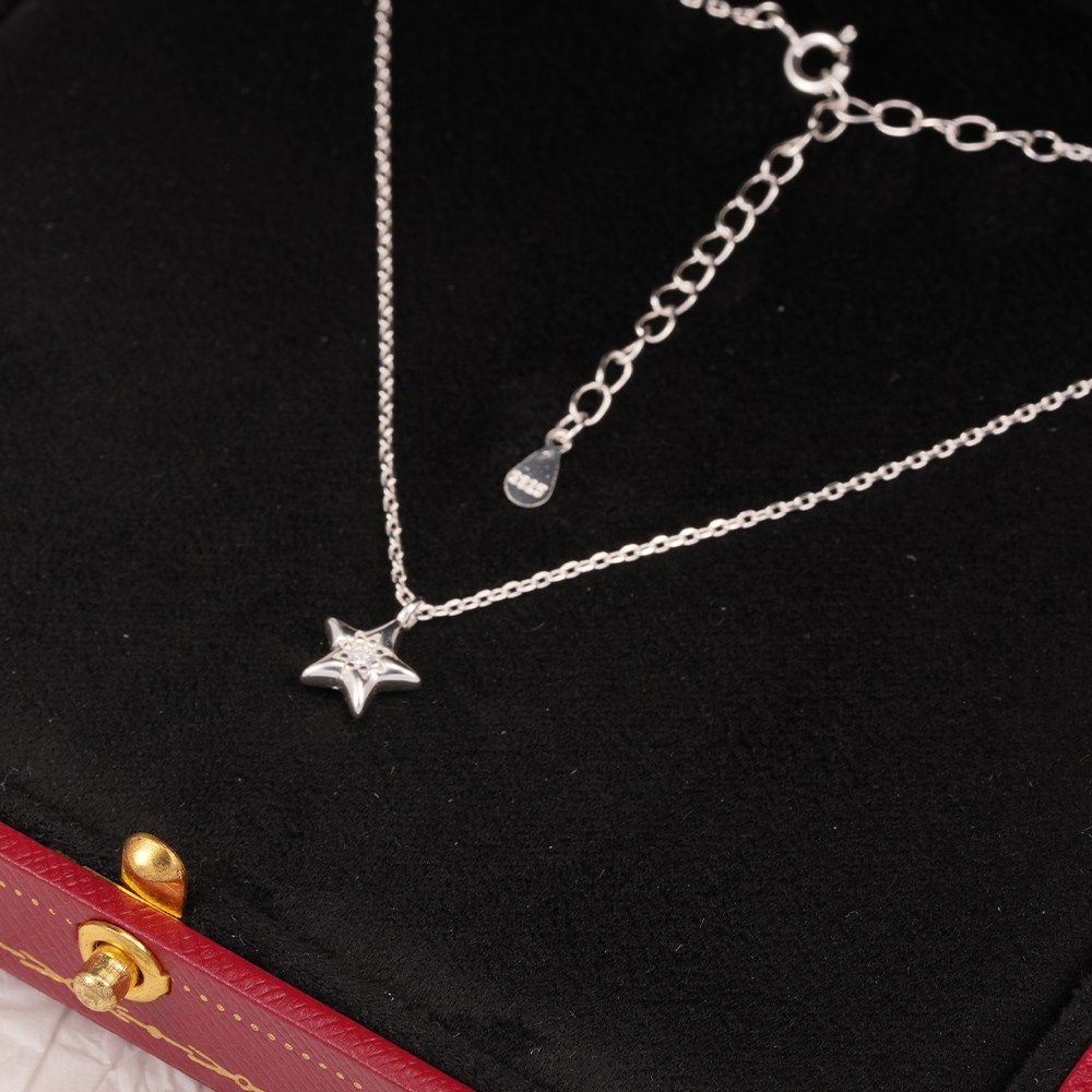오누이디스플레이 실버925 심플 스타 펜던트 목걸이 여성용 데일리 실버 주얼리 39,000원