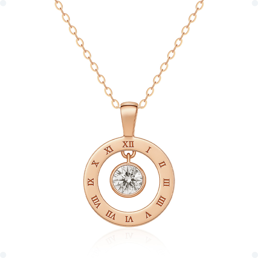 쥬넬 [선물포장] 14K 로마 숫자 큐빅 드롭 코인 팬던트 체인 금 목걸이 가정의달 어린이날 어버이날 생일 선물 179,900원