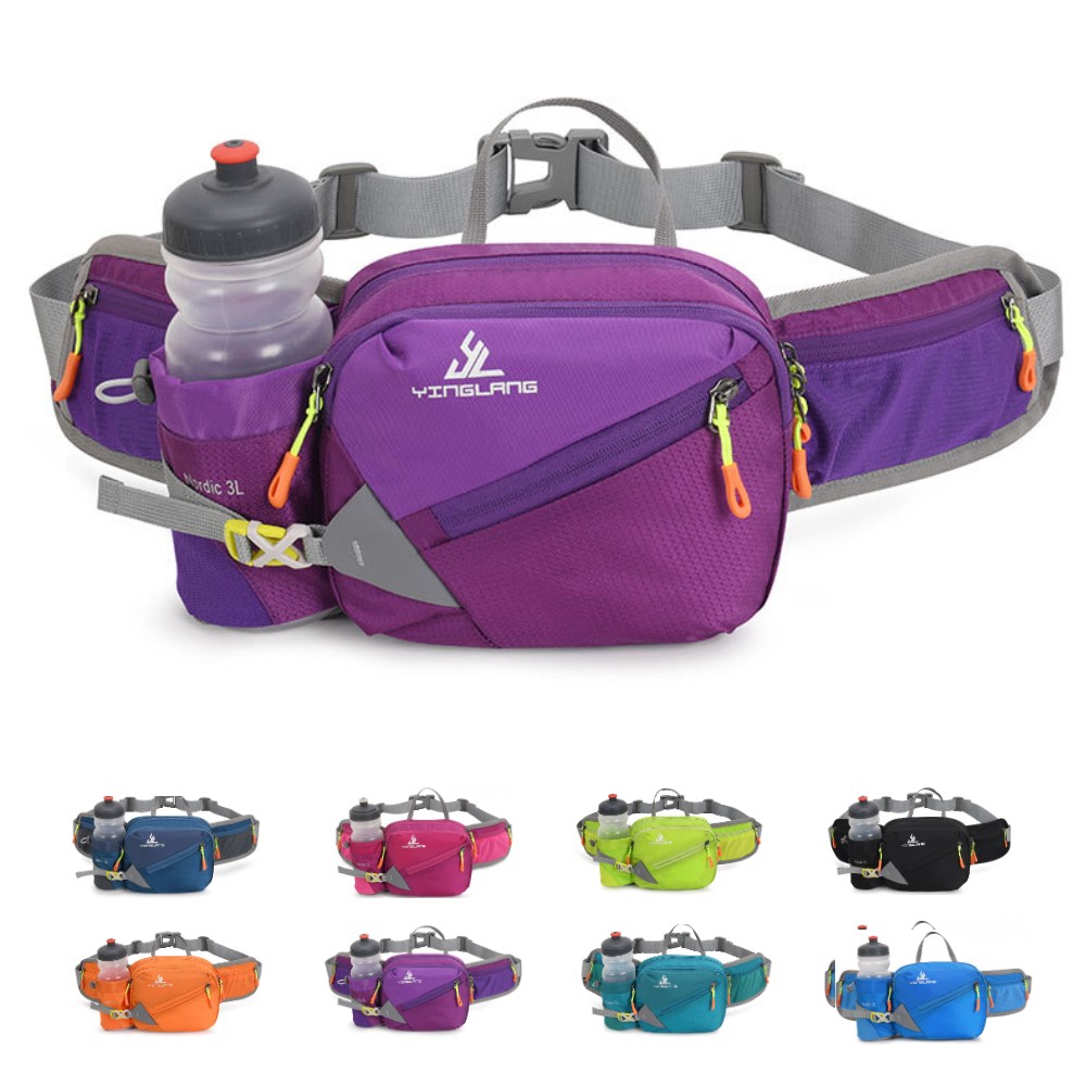 에픽스 등산 스포츠 생활방수 힙색 허리 물통 물병 여자 남자 힙색 커플 벨트형, 보라색 24,800원