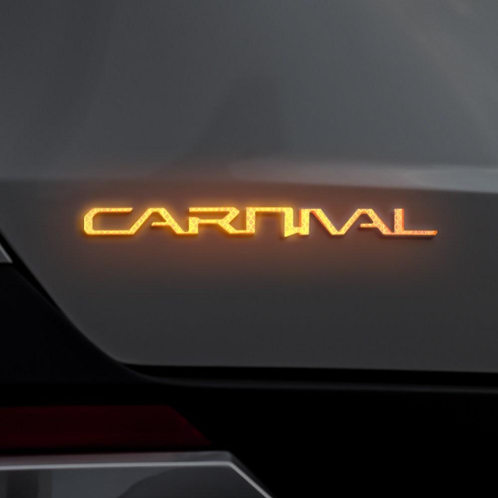 [오카] 2024 카니발 페이스리프트 호환 용품 시그니처 리어 레터링 반사 스티커 리플렉터 14,000원