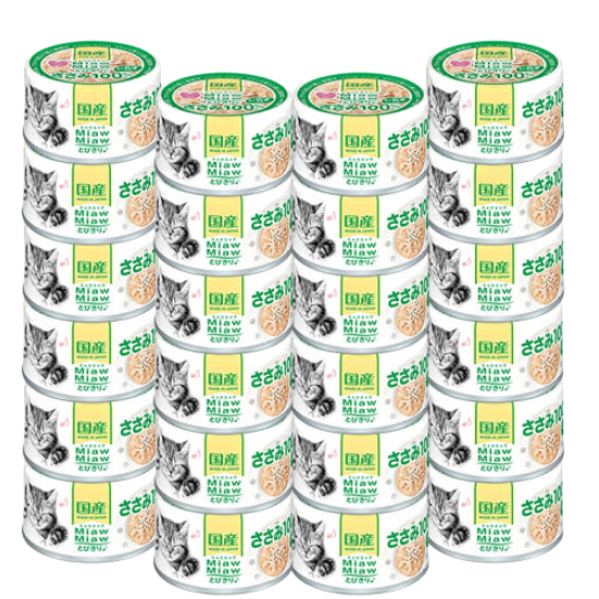 아이시아 먀우먀우 토비키리 고양이 간식캔 6종혼합 60g 24개 1박스 33,000원