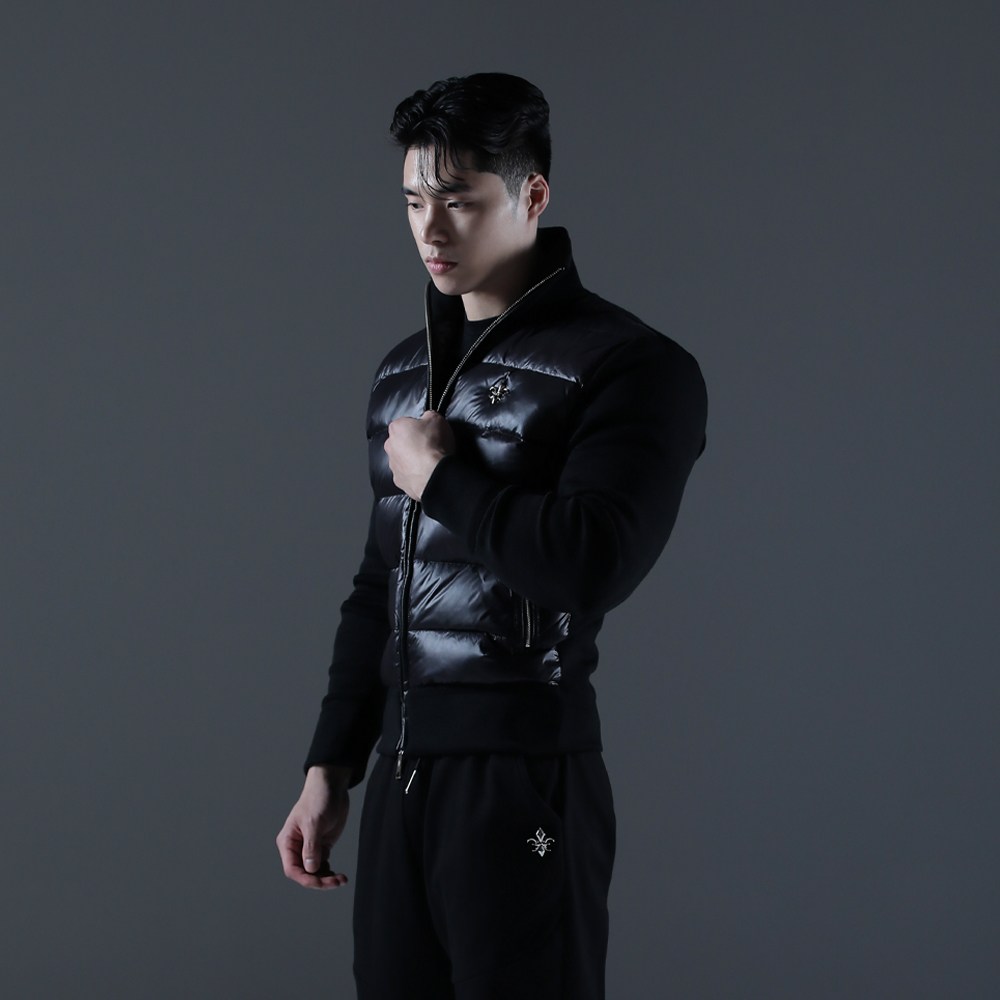 카미드 남자니트패딩 남자경량패딩 스웨이드점퍼 329,000원