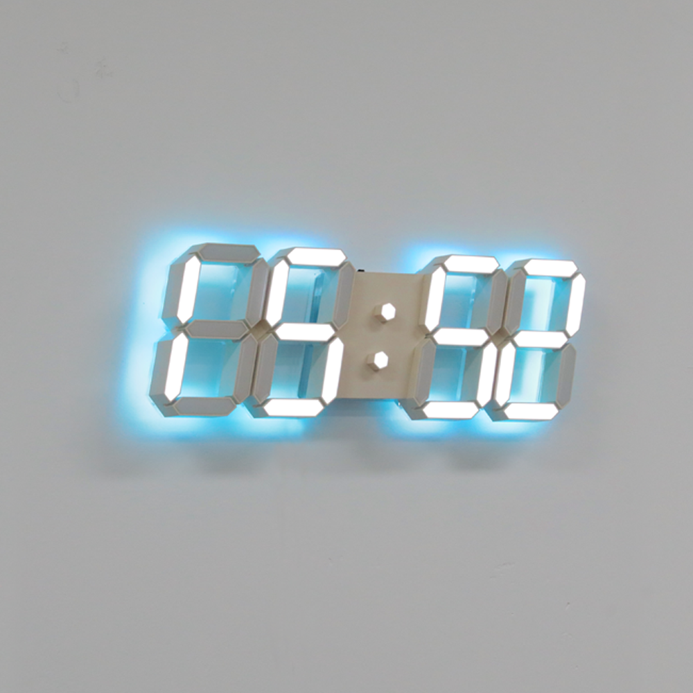 로이레트니 온도 습도 공기질측정 LED 알람 무선리모컨 인테리어 무타공벽시계 6.6m, 크림 백라이트 173,000원