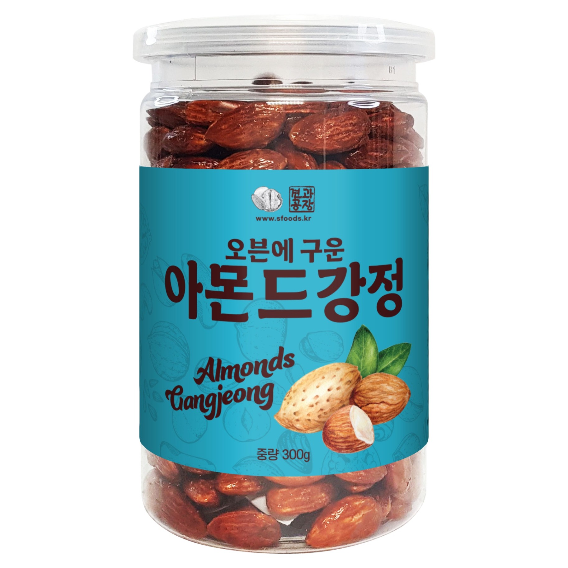 견과공장 오븐에 구운 아몬드강정 통, 1개, 300g 13,190원