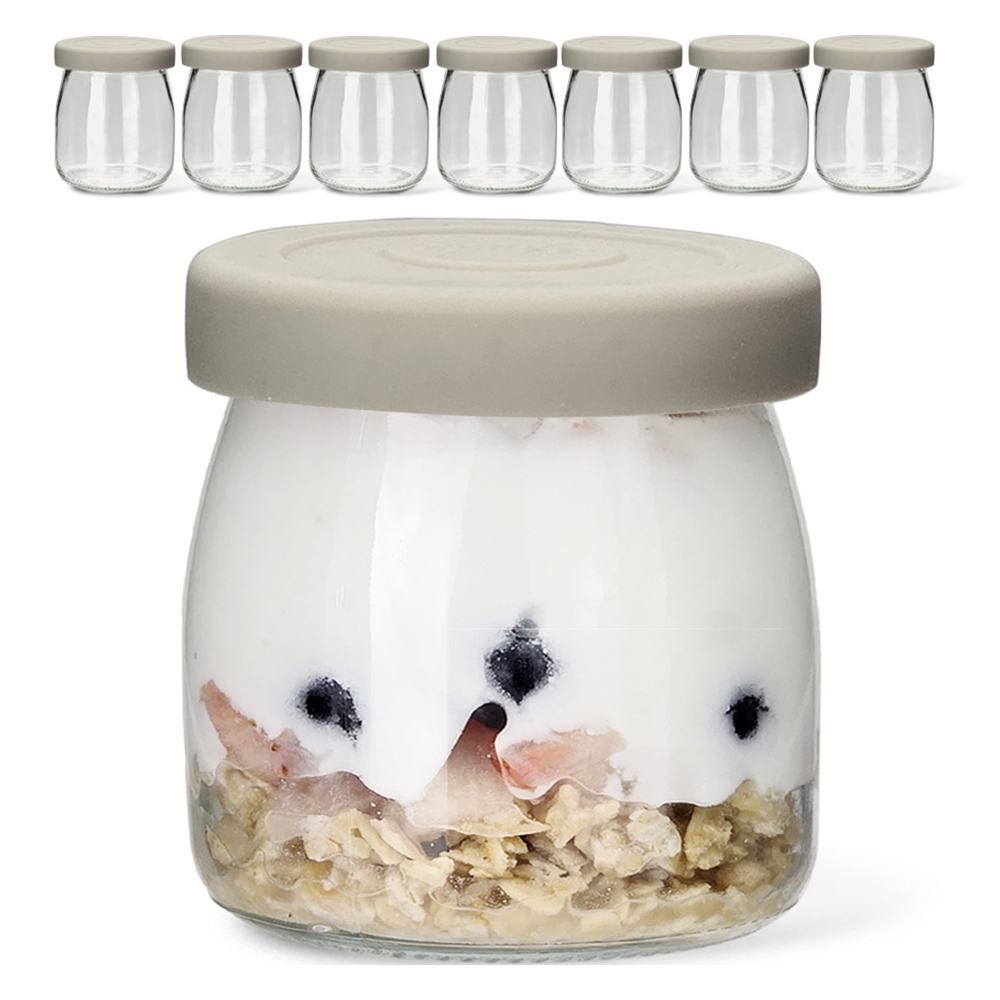 미르코리아 헥사 실리콘 뚜껑 요거트 우유 유리병 와이드 그레이 15,520원