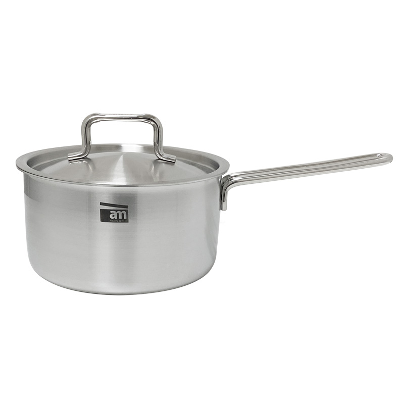 [백화점 정식 입점 브랜드] am 인덕션 통5중 316L스텐 편수 냄비 시리즈 16/18cm 단품, 1개, 실버, 18cm 69,800원