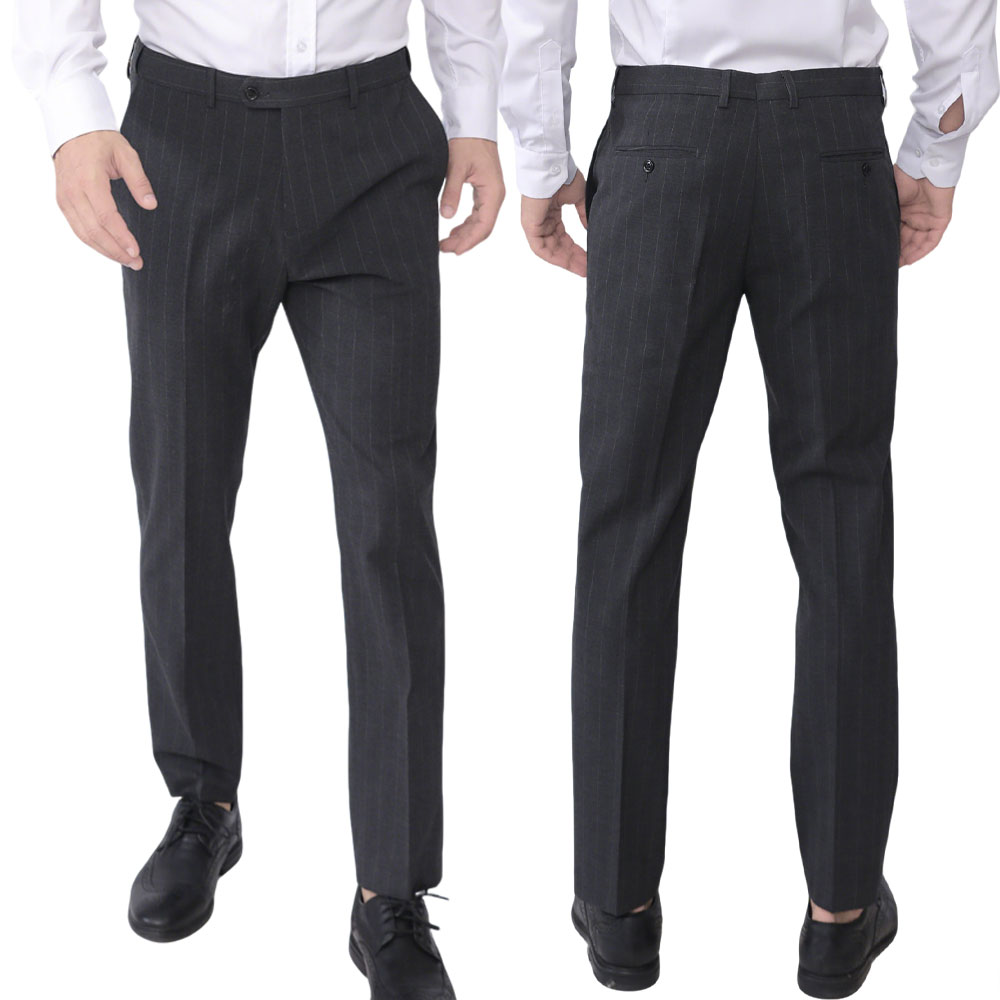 남성 히든 밴딩 단추 비즈니스 캐주얼 정장 바지 세로 줄무늬 파마 방지 주름 스트레이트K12 25,830원