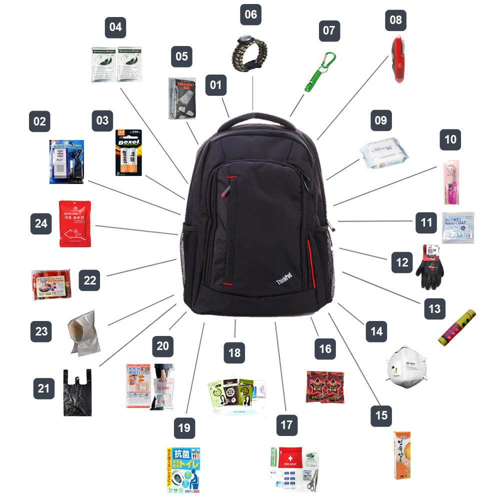 재난대비 39종 가방 구호용품 백팩 비상용 구난용품 146,900원