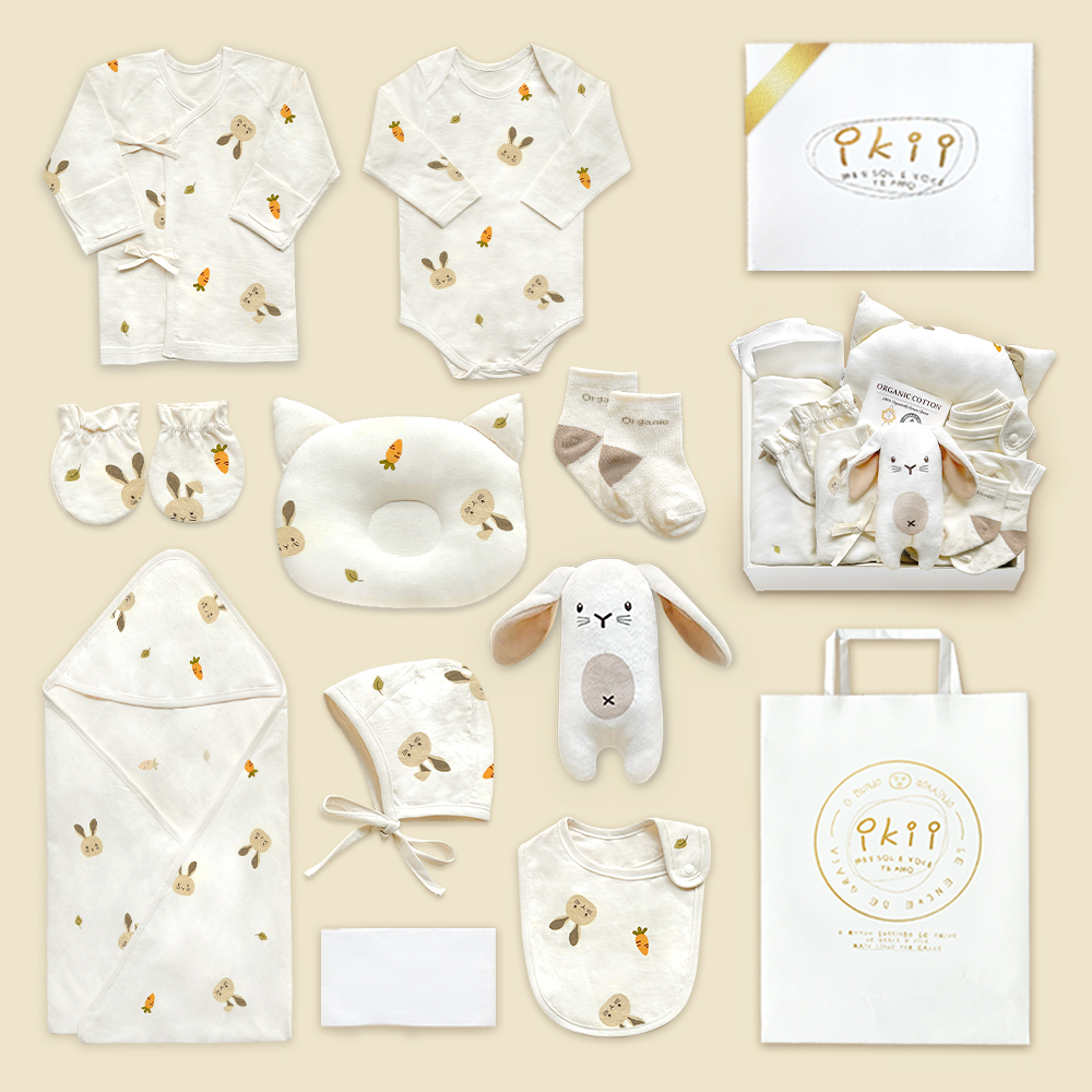 ikii 유아용 오가닉 배냇저고리 긴소매 10종 출산 선물세트 선물포장 + 쇼핑백 73,200원