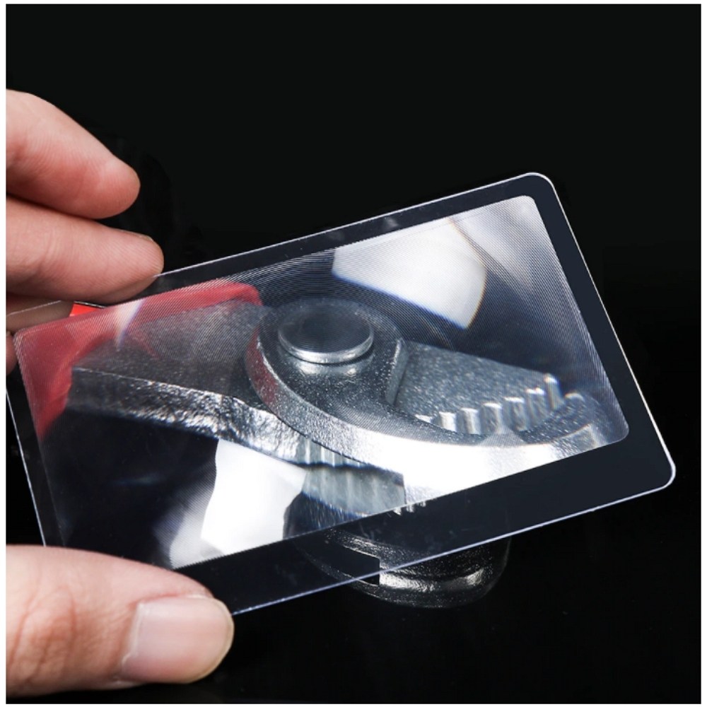 자체 카드형돋보기 미니 슬림 실버 판촉 슬림돋보기 지갑확대경  3배율 1,000원