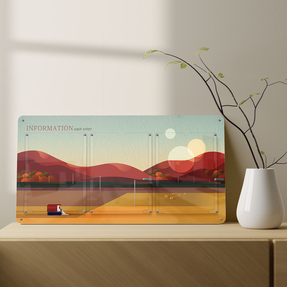 엘리베이터 승강기 게시판 3구 어린이집 환경구성 꾸미기 교회 병원 알림판 학교 사무실 회사 안내문 A3 종이꽂이 공지판 333,000원