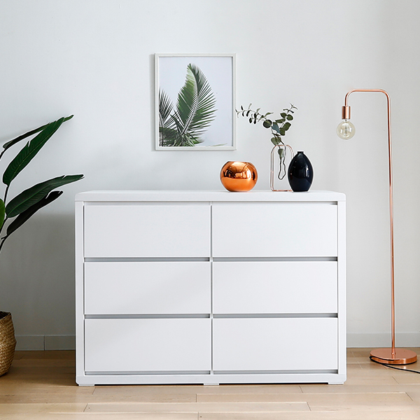 [보루네오] 엘리브 뉴빅 1200 3단 빅 서랍장 hw035-1, 화이트, 6개 225,000원