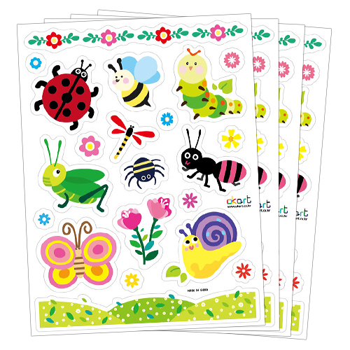 (주)아트인 투명 스티커(봄-4매) 2,500원