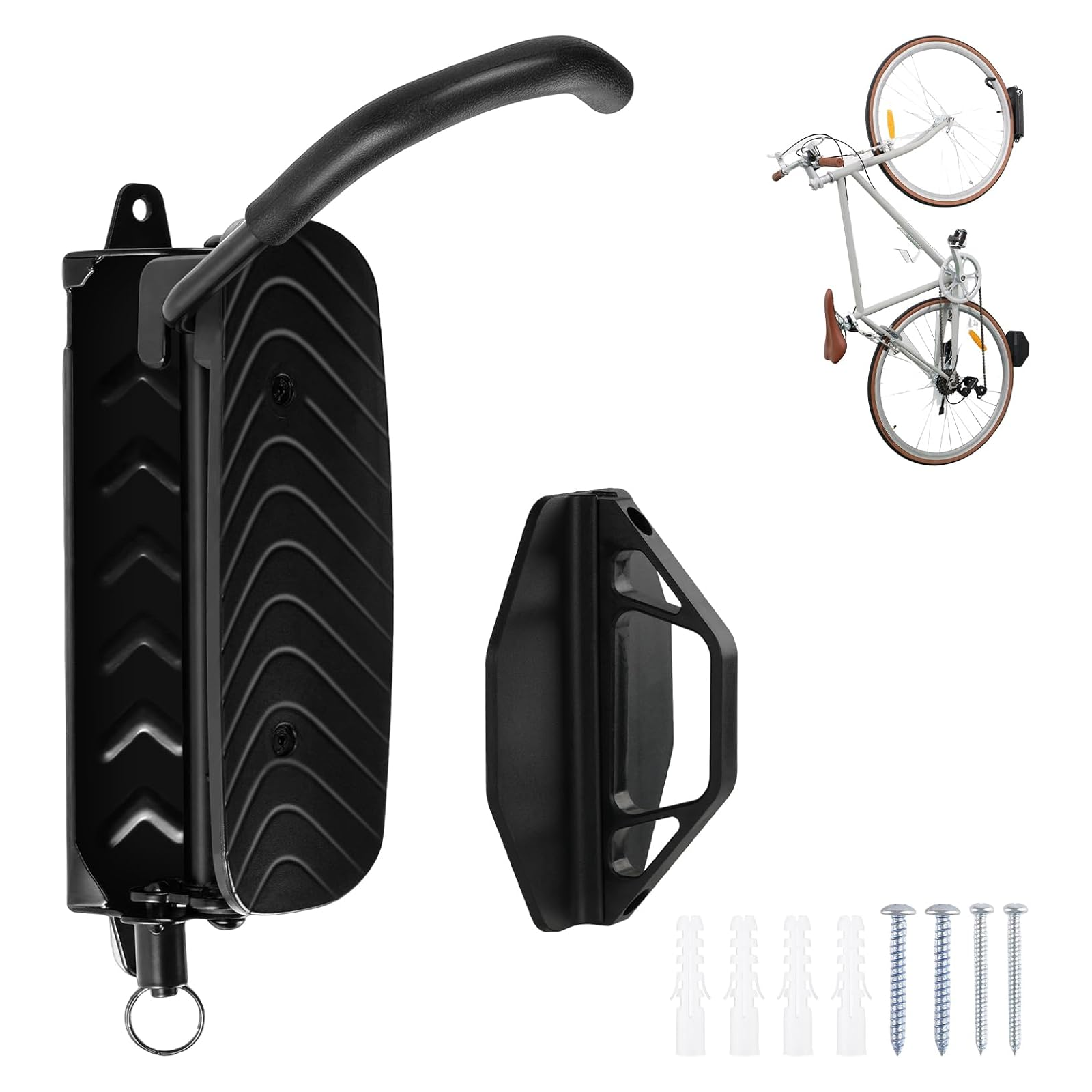 자전거 벽걸이 거치대 공간절약 고하중 실내 수직보관, 블랙 24,800원