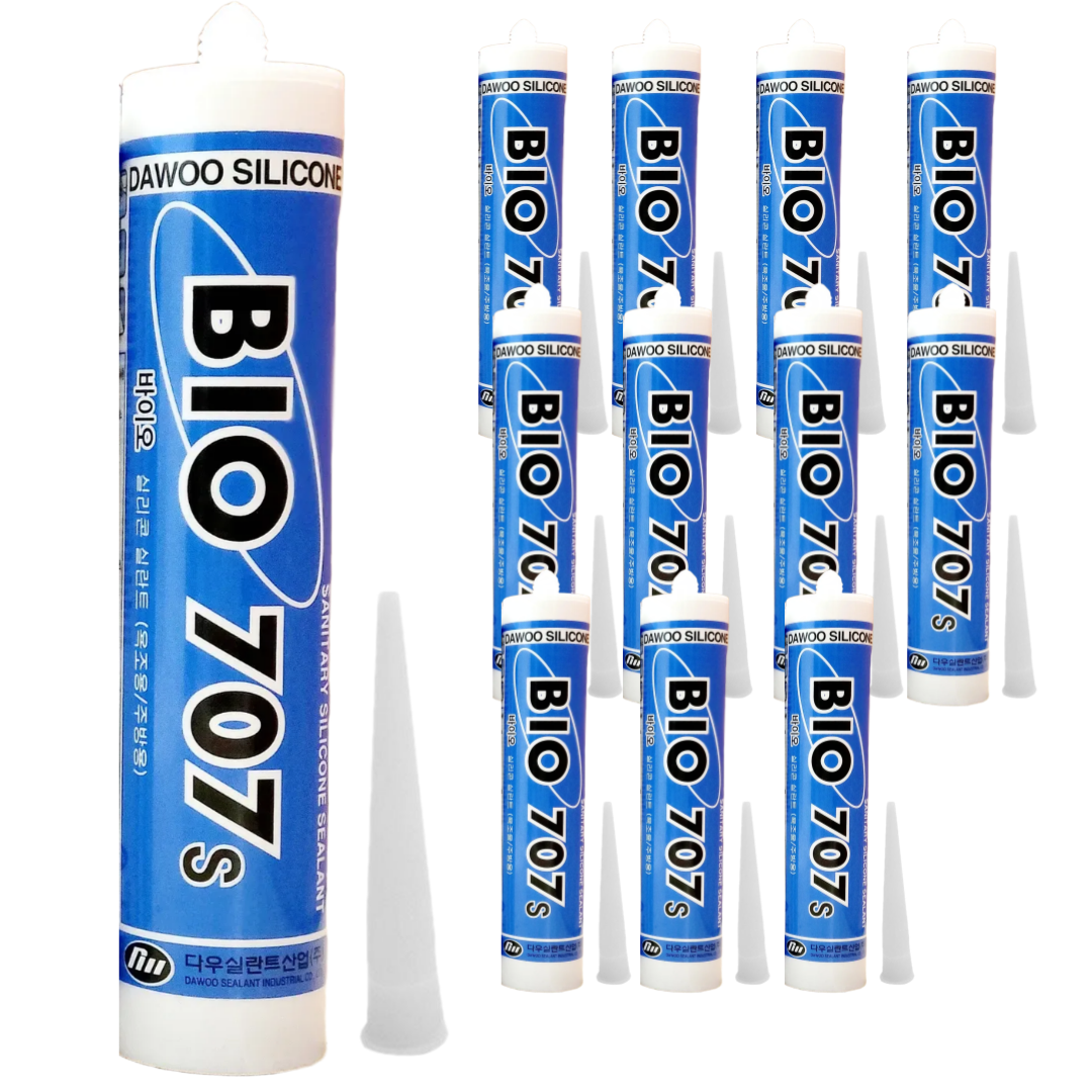 욕실용 실리콘 바이오 707(노즐 포함, 안전포장), 백색, 12개 34,500원