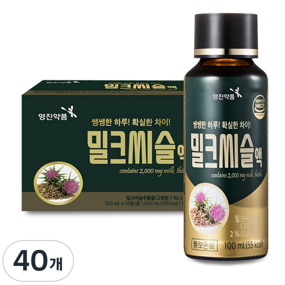 영진약품 밀크씨슬 액상 데일리 컨디션 케어 활력 관리 음료, 40개, 100ml 41,980원