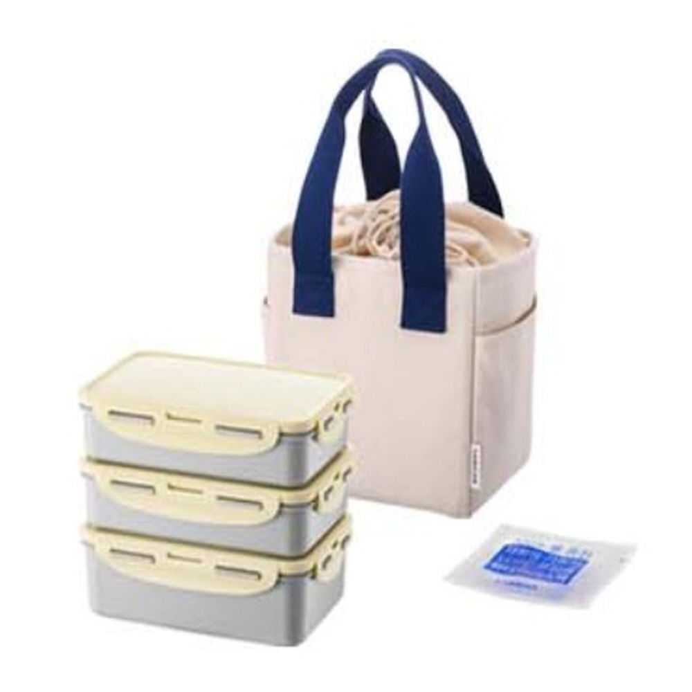 락앤락 데일리 코튼 직사각 3단 찬합 가방 아이스팩 세트 직장인 학생 피크닉 도시락 세트 36,440원
