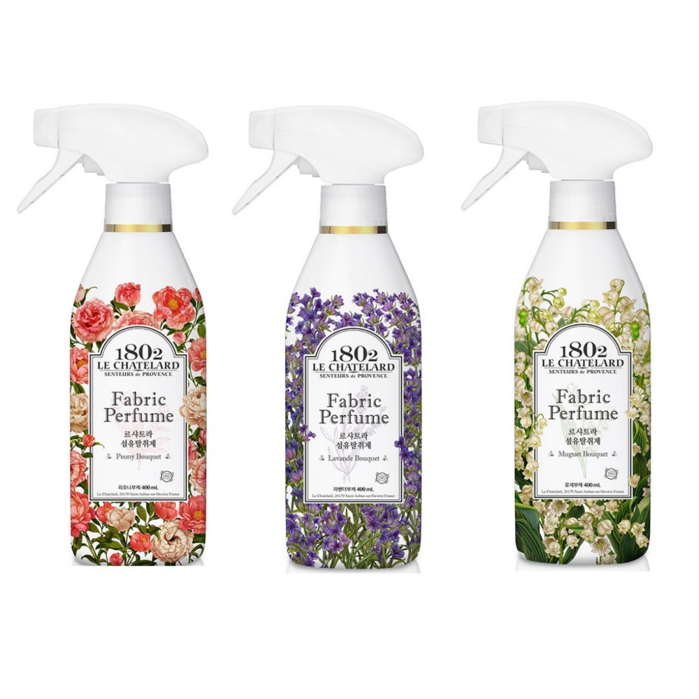 르샤트라 퍼퓸 섬유탈취제 400ml x3개 (피오니 라벤더 뮤게) 14,890원