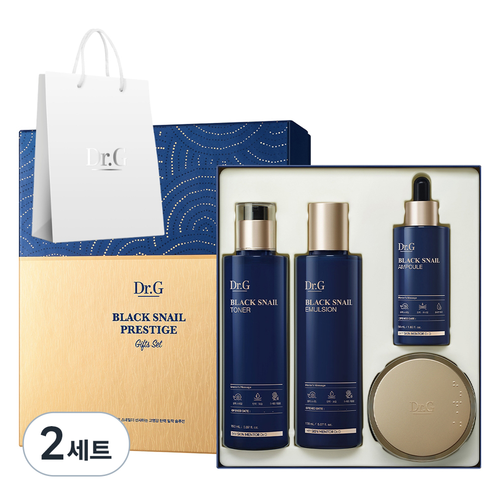 닥터지 블랙 스네일 프레스티지 토너 + 에멀전 + 앰플 + 크림 + 쇼핑백 4종 세트 85,520원