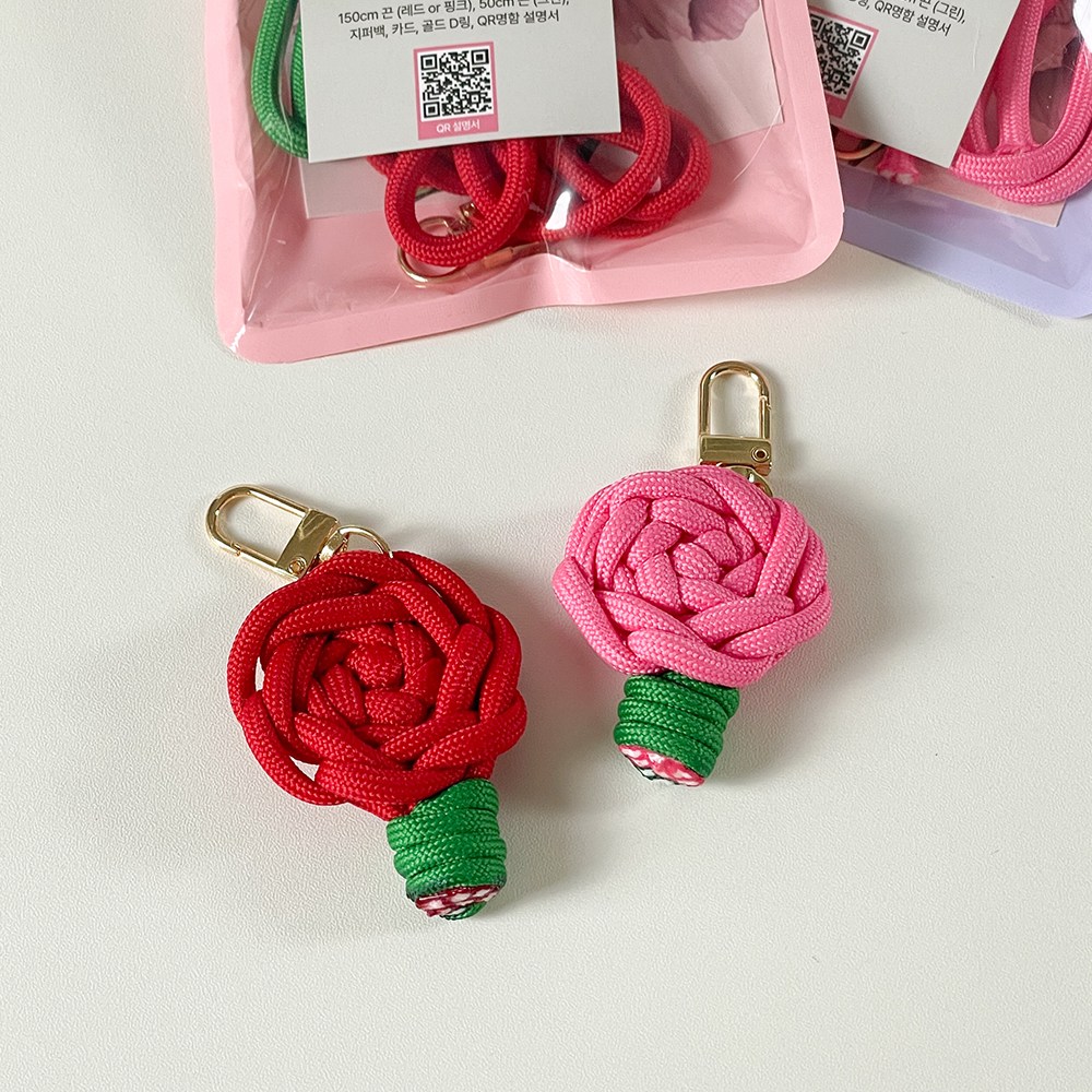 카네이션 만들기 키링 재료 키트 어버이날 스승의날 선물 단체 체험 활동, 1개, 레드 1,800원