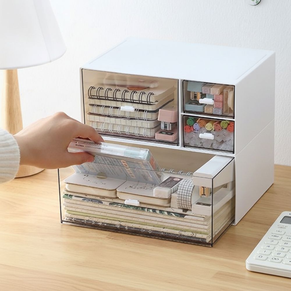 MYO 책상 수납 정리함 오거나이저 2단, 1개, 화이트 17,500원