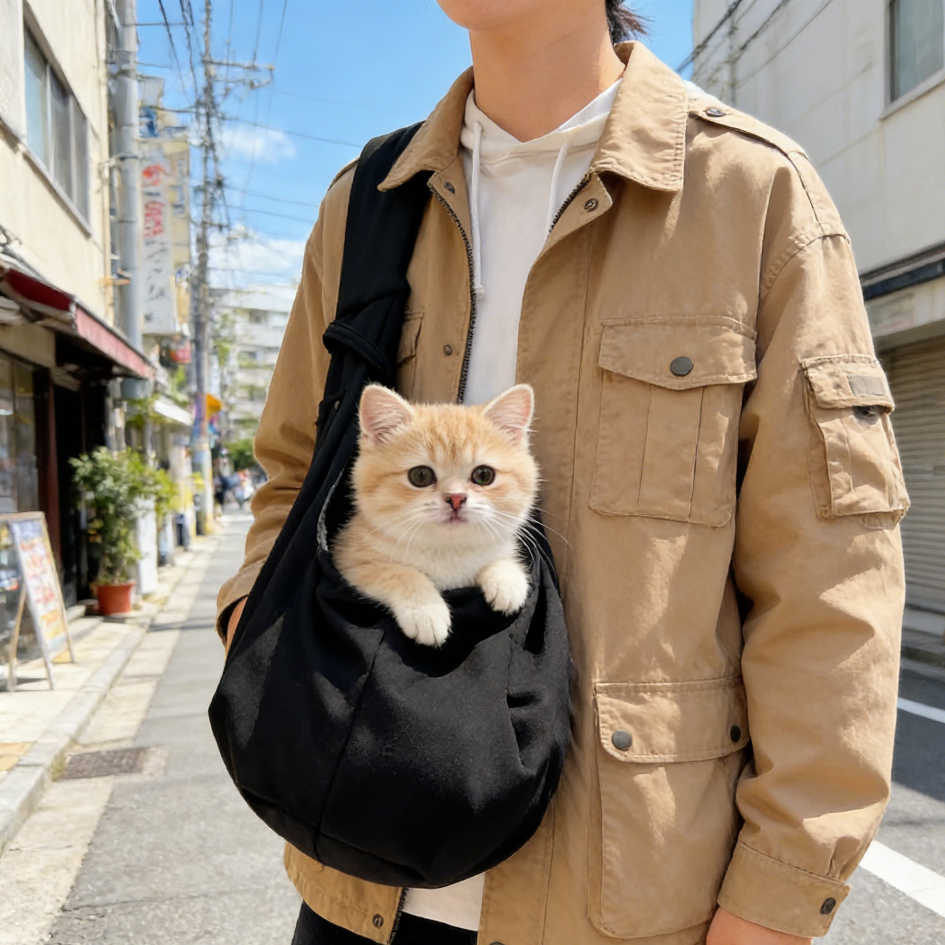 ORZQU 외출 애견 휴대용 강아지 이동가방 안전한 강아지 가방 이동가방, 블랙, 1개 19,400원