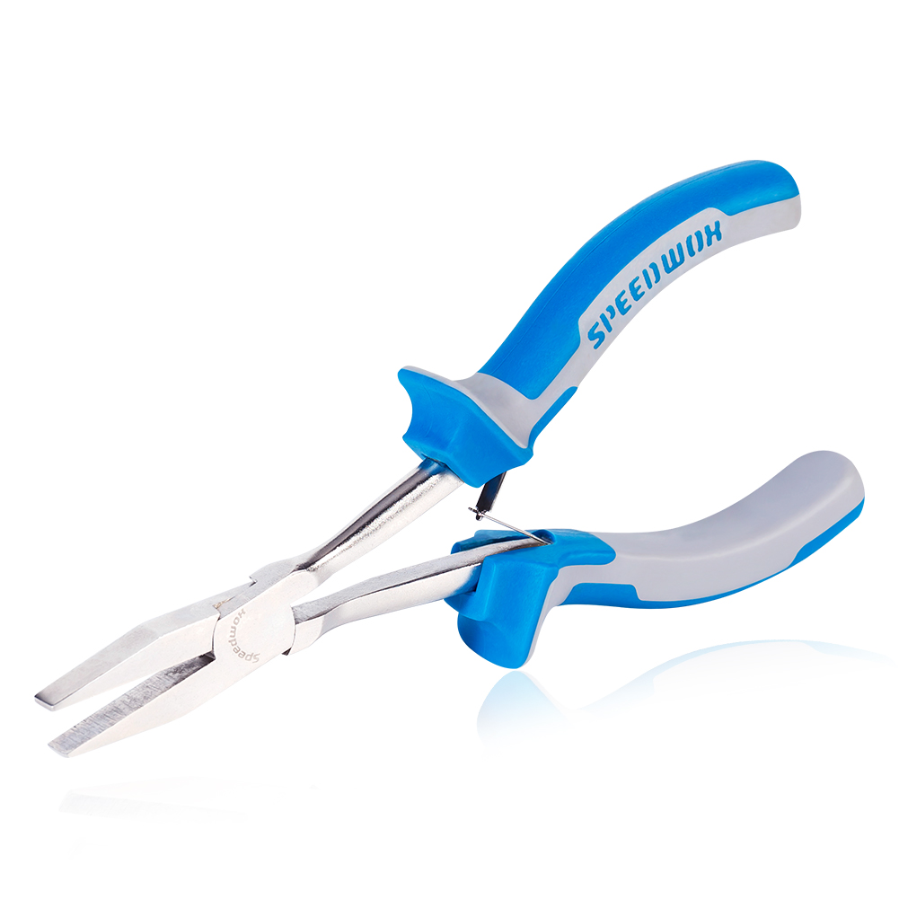 SPEEDWOX 롱 리치 플랫 노즈 플라이어 160mm 정밀 오리 빌 파인 플라이어 좁은 공간에 도달하기 어려운 부드러운 턱 높은 레버리지 논슬립 핸들 작은 플라이어 얇은 전문가, 1개 11,590원