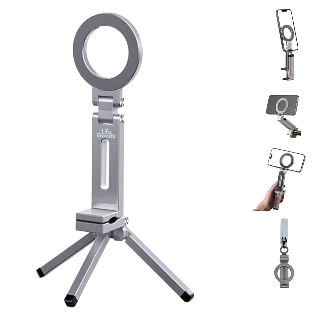 라이프굳즈 맥세이프 거치대 스마트폰 삼각대 360도 휴대용 여행용 17,800원