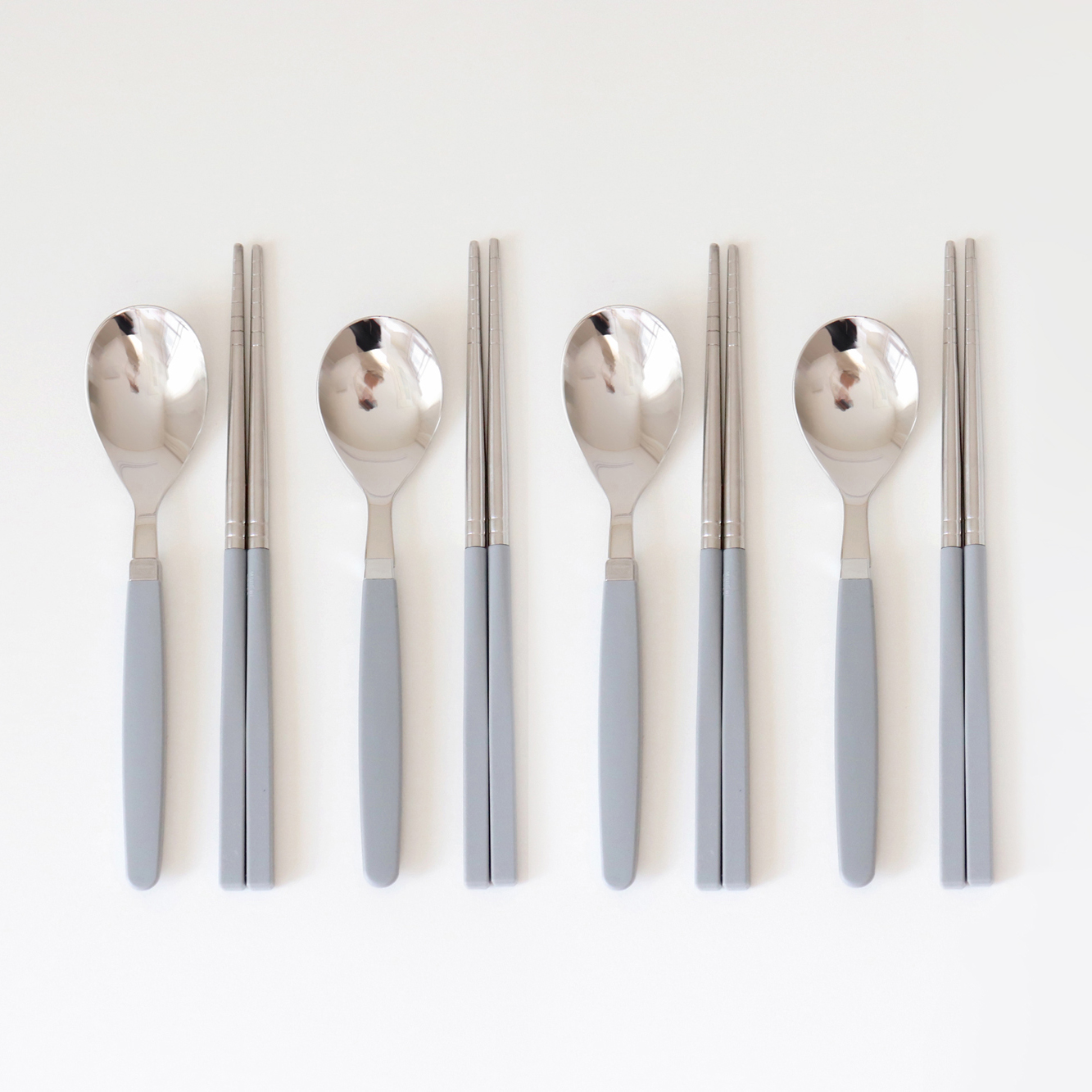 카모메키친 어린이 수저세트 4인세트, 실버블루, 숟가락 + 젓가락, 1개 21,100원