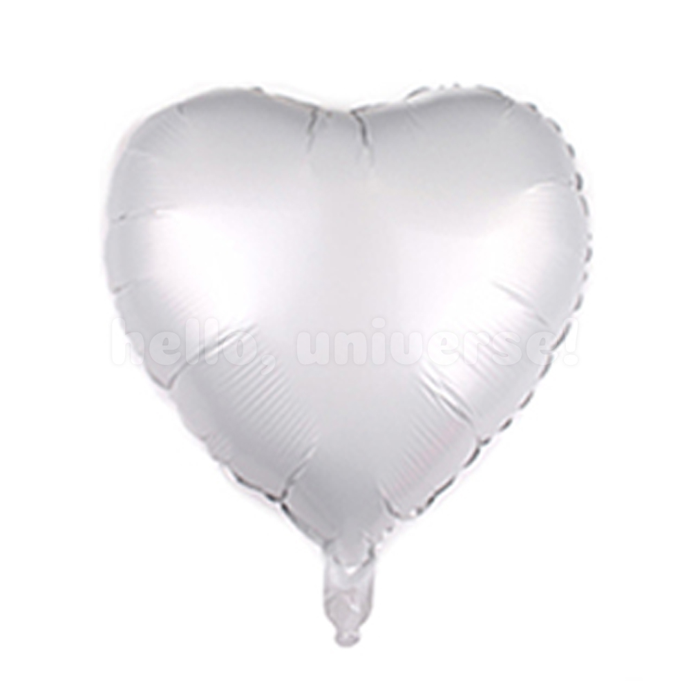 18인치 하트풍선 파티용품 생일풍선 프로포즈 은박, 메탈릭실버 1,800원