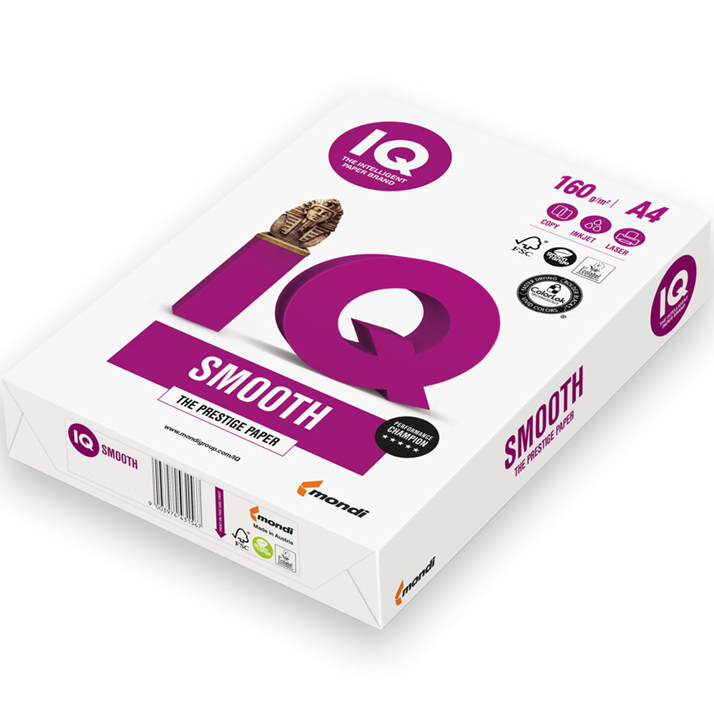 몬디 IQ SMOOTH ColorLok 높은평활 정밀평탄 복사용지 160g, A4, 250개 25,300원