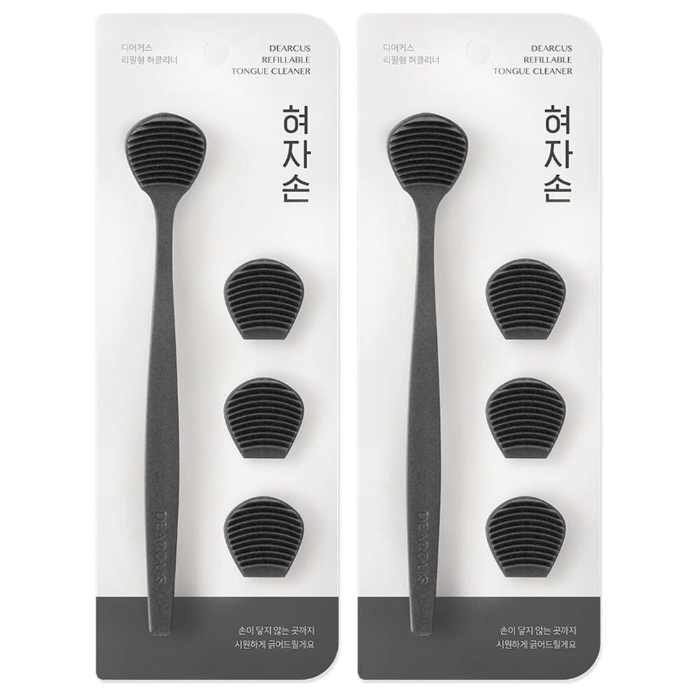 디어커스 혀자손 혀클리너 딥그레이 본품 + 교체용 헤드 3p 세트, 2세트, 37.5g 12,000원