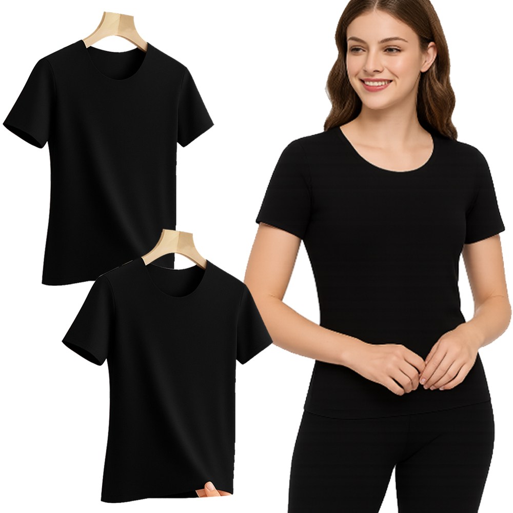 스포코지 겨울 여자 기모 히트텍 발열 민소매 나시 반팔 티 셔츠 런닝 반바지 내의 티 셔츠 보온 심리스 내복 23,000원