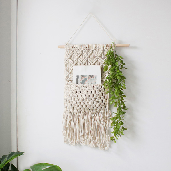 모리앤 포켓 마크라메 + 행잉 그린리프 조화 2줄, 단일 색상 28,900원