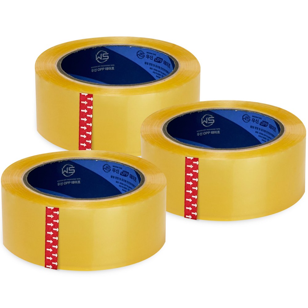 박스테이프 80M 중포장 opp 투명테이프 고중량 우신 테이프, 3개 7,100원