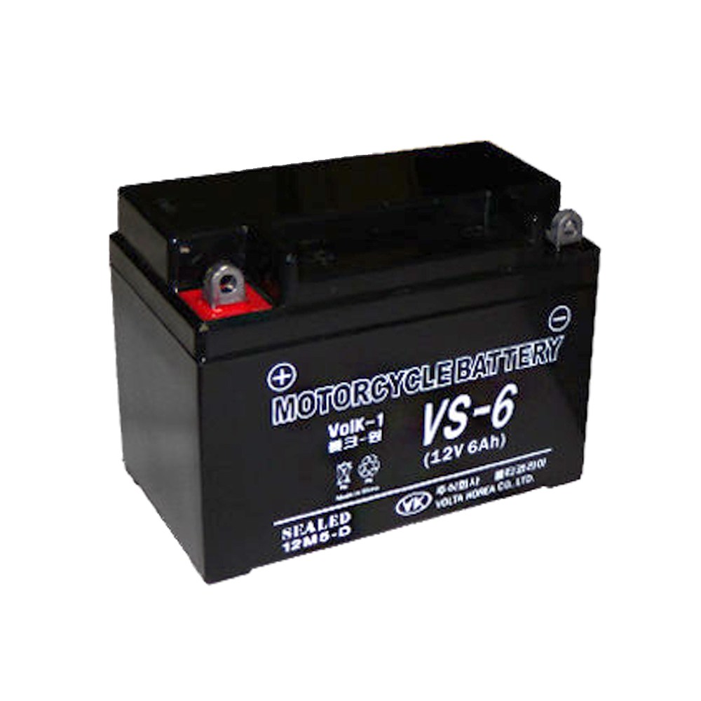 VS-6 12V 6Ah 오토바이 배터리 CT100 88디럭스(DH88) CTA 밧데리 25,000원