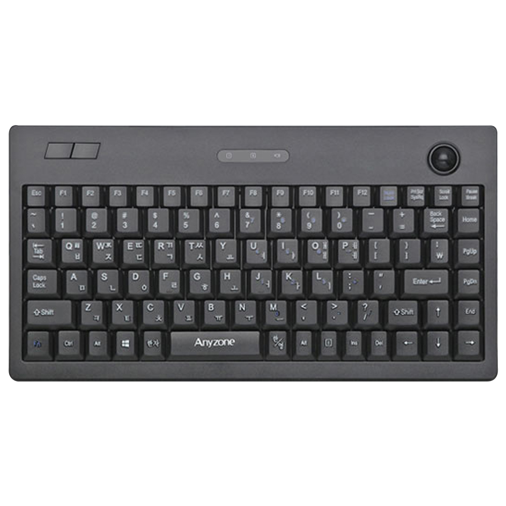 애니존 무선 트랙볼 텐키리스 키보드 + 키스킨, 혼합색상, AWTK-200 44,020원