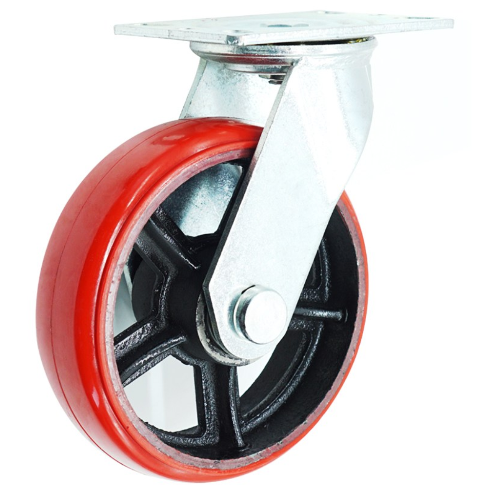 고중량 우레탄 적색 CF 단조 바퀴 캐스터 20cm(8인치) 회전형 31,900원