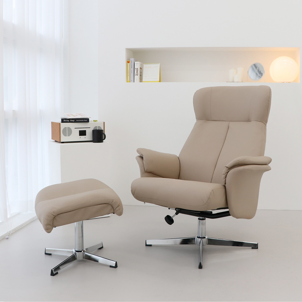 싯존 에르모소 1인용 리클라이너 소파 + 스툴 세트 방문설치, 크림라떼 299,000원